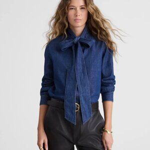 Madewell - Denim Tie-Neck Shirt - New With Tags